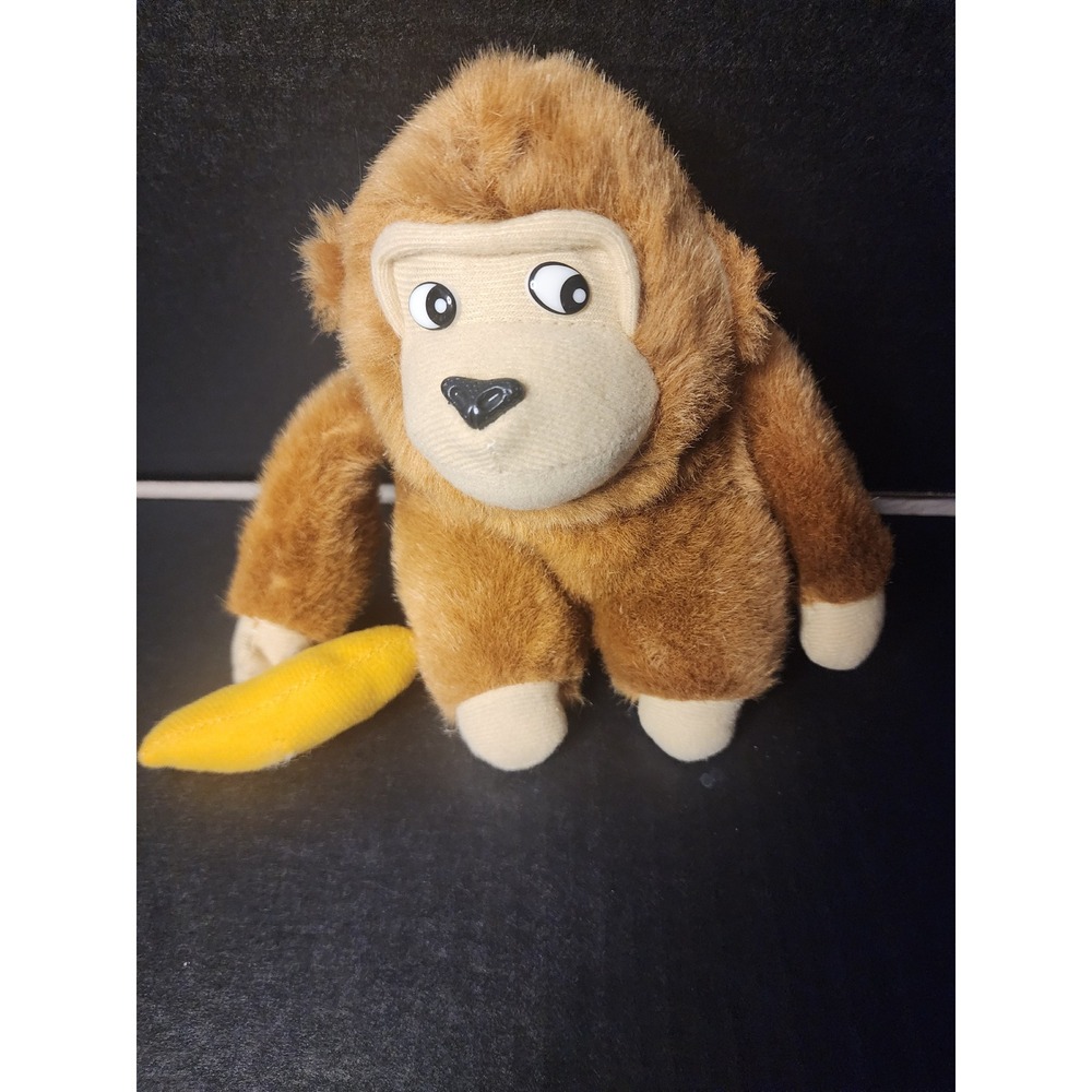 Cutie Pals Brown Monkey Plush Stuffed Animal with Banana Pacway USA Corp 8 inch